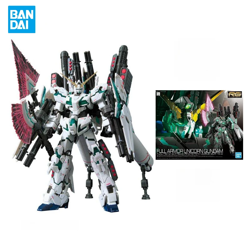 

New in Stock Genuine Bandai RG 30 Unicorn Gundam Full Armor Green Frame Awakening Mode 1/144 Model Kit Festival Gift