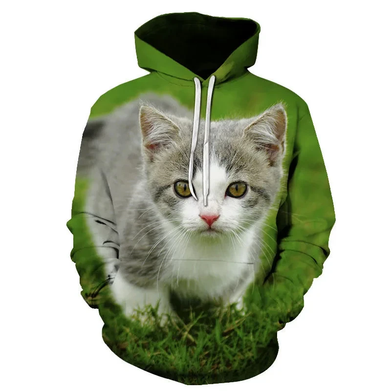 Hoodies Cute Cartoon Animal Cat 3d Print Sweatshirts Men Women Hooded Oversized Hoodie Kids Pullover Sweatshirts Tracksuits Coat