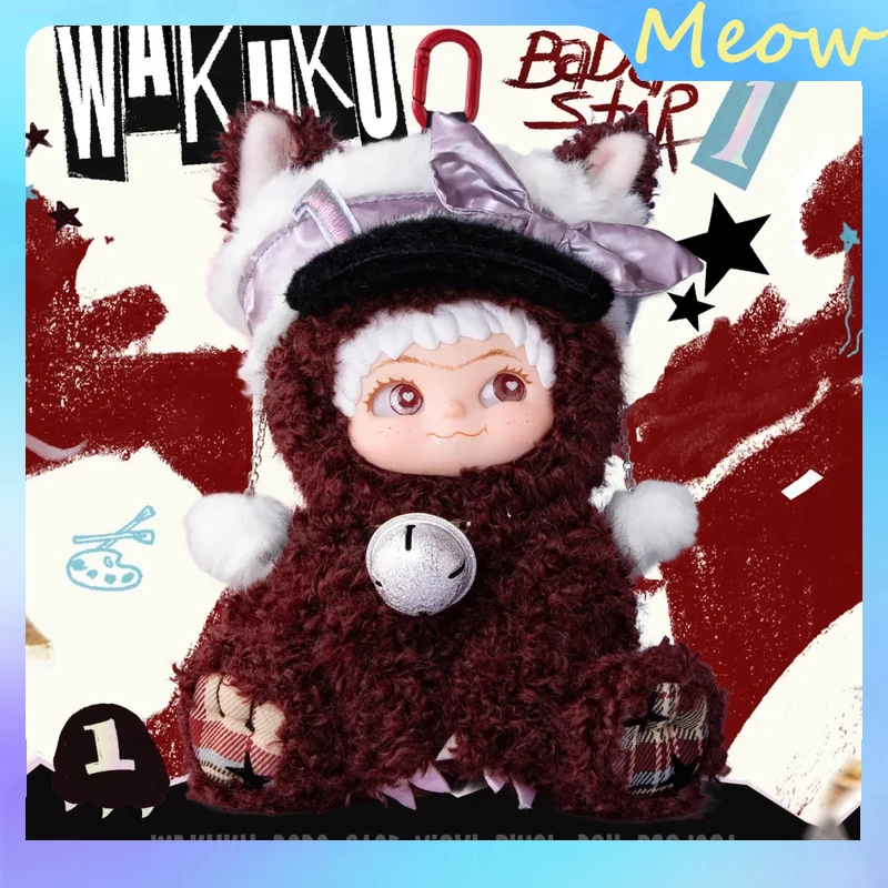 

Wakuku About Daddy Star Vinyl & Plush Figure On Clamshell Card, New Series Collectible Toy Creative Stuffed Animal Model Gift