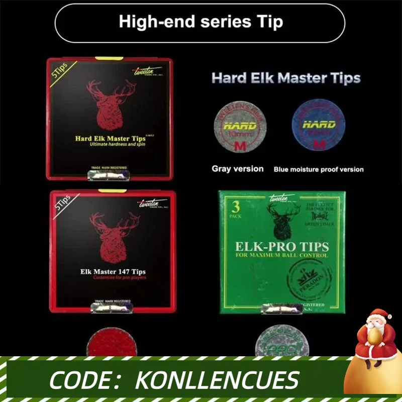 Ronnie O'Sullivan-Professional Pool Cue Tips, Hard ELK Tips, Many Options, Moistureproof Optimal Tips, Billiards Accessories