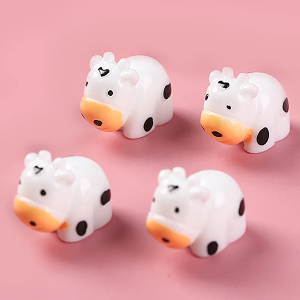 

15 Pcs Crafts Mini Mini Adornment Figurines Simulation Dairy Cow Home Dairy Cow Decor Garden Statue Layout Accessories