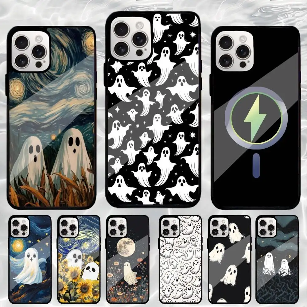 

S-Spooky and halloween Phone Case For iPhone17,16,15,14,13,12,11 Plus,Pro Max Magnetic Magsafe Wireless Charging
