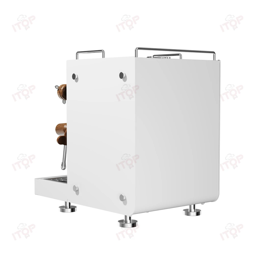 ماكينة اسبريسو مع خزان مياه 1.6 لتر، ماكينة صنع القهوة PID التحكم في درجة الحرارة 1 لتر غلاية بخارية + استخلاص كتلة التسخين 2850 وات