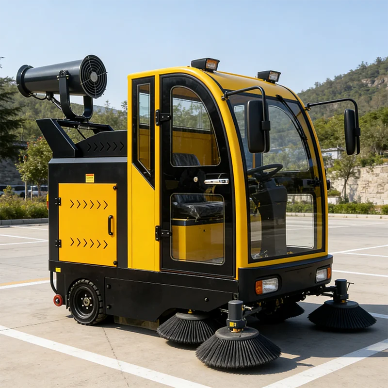 Mechanical Road Sweeper with Solid Rubber Tires for Parking Lot and Industrial Park Use