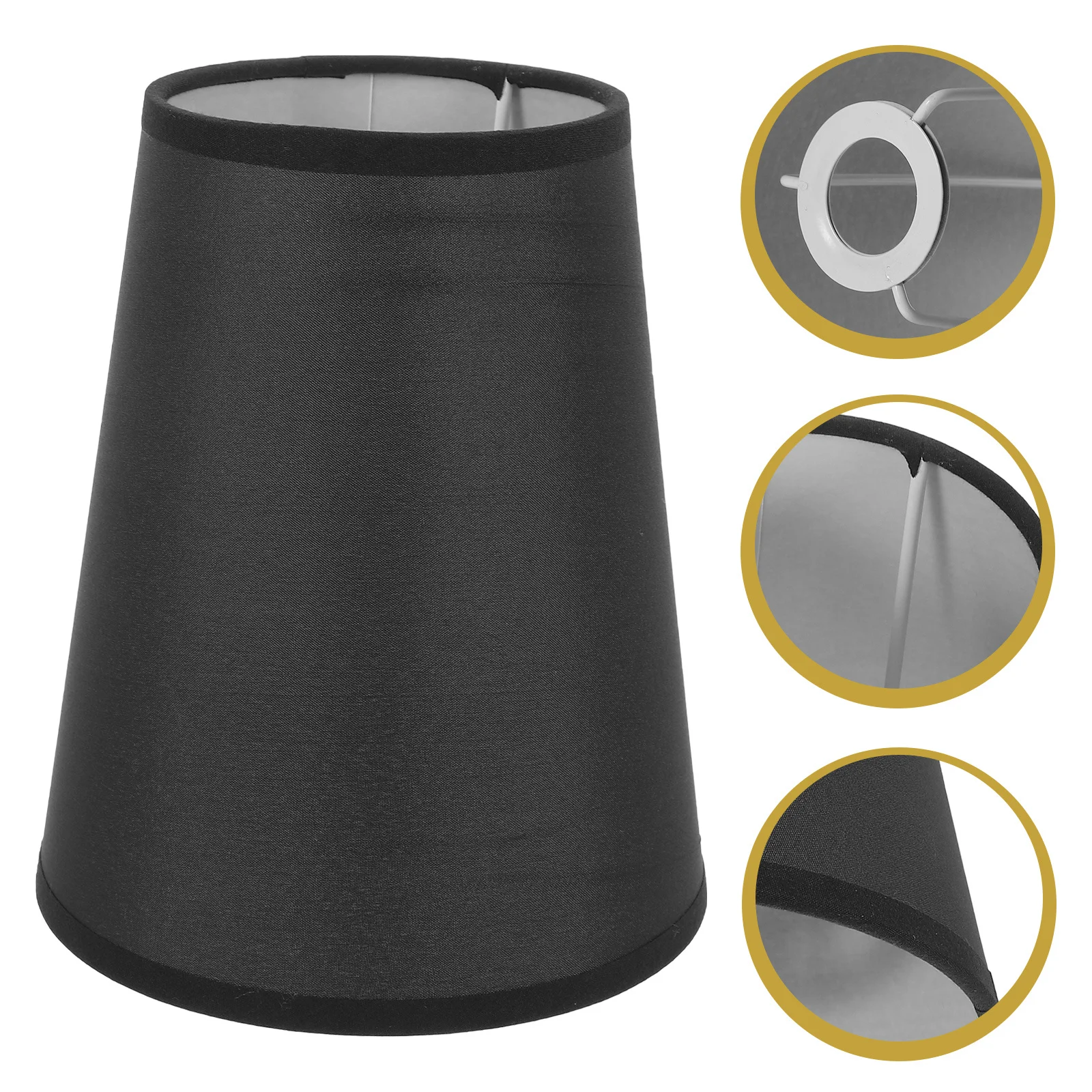 

Semi-Circular Table Lamp Shade Safe Decorative Cover for E14 Bulb Bedroom Desk Lamp Shade Replacement Light Cover