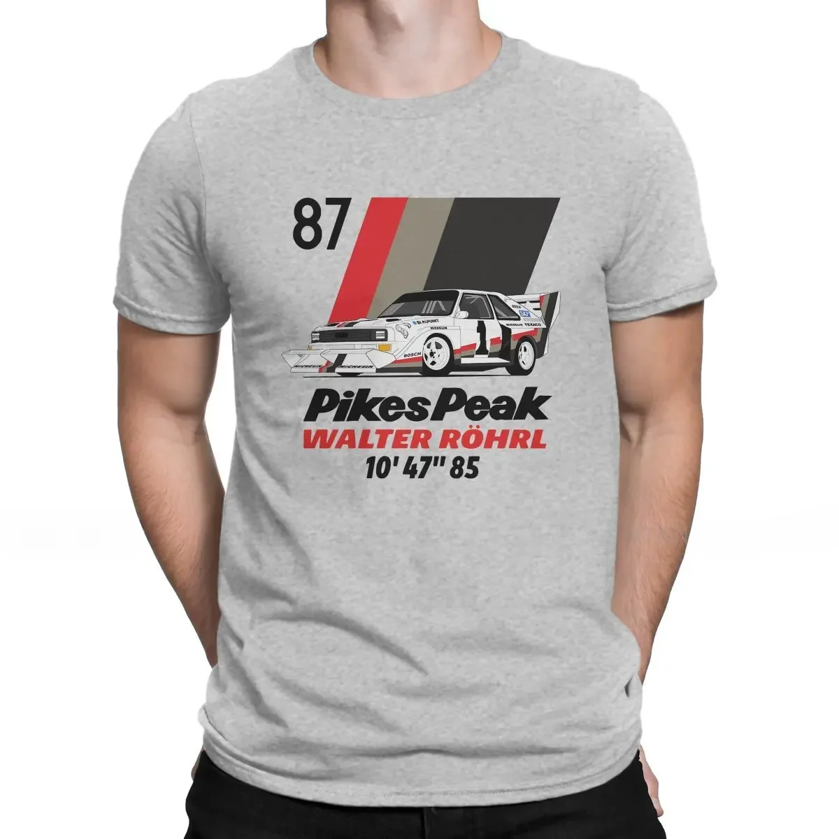 Gran Turismo Racing Game TShirt for Men Walter Rohrl Pikes Peak 87 Humor Summer Tee T Shirt High Quality New Design Loose