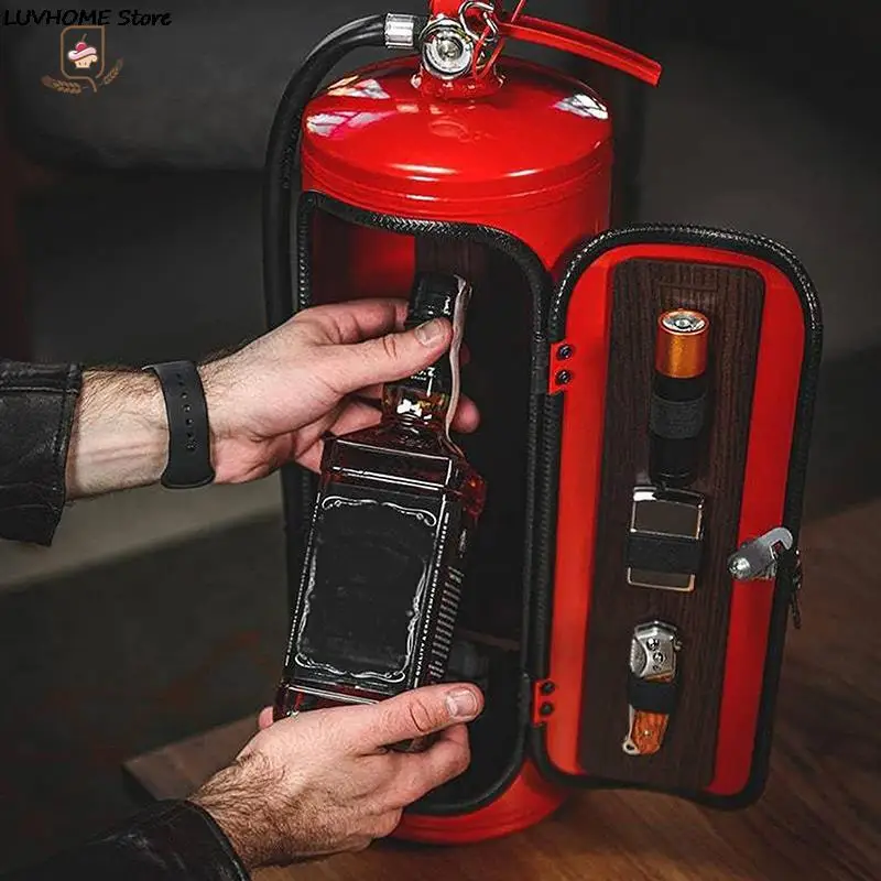 Mini Bar Wine Cabinet Fire Extinguisher Shape Wine Cabinet Storage Decoration