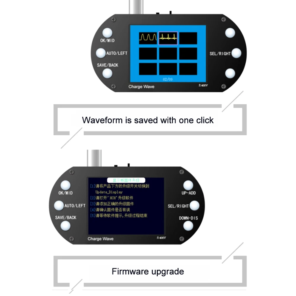 Mini oscyloskop cyfrowy 2.5Mhz częstotliwość próbkowania 200Khz pasmo AUTO 80Khz PWM do elektronicznej naprawy DIY przenośny oscyloskop