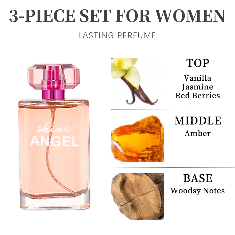 Bath and Body Gift Set for Women & Girls 1.7fl.oz Eau de Parfum Spray 2.8fl.oz Shower Gel 2.8fl.oz Body Lotion Women's Fragrance