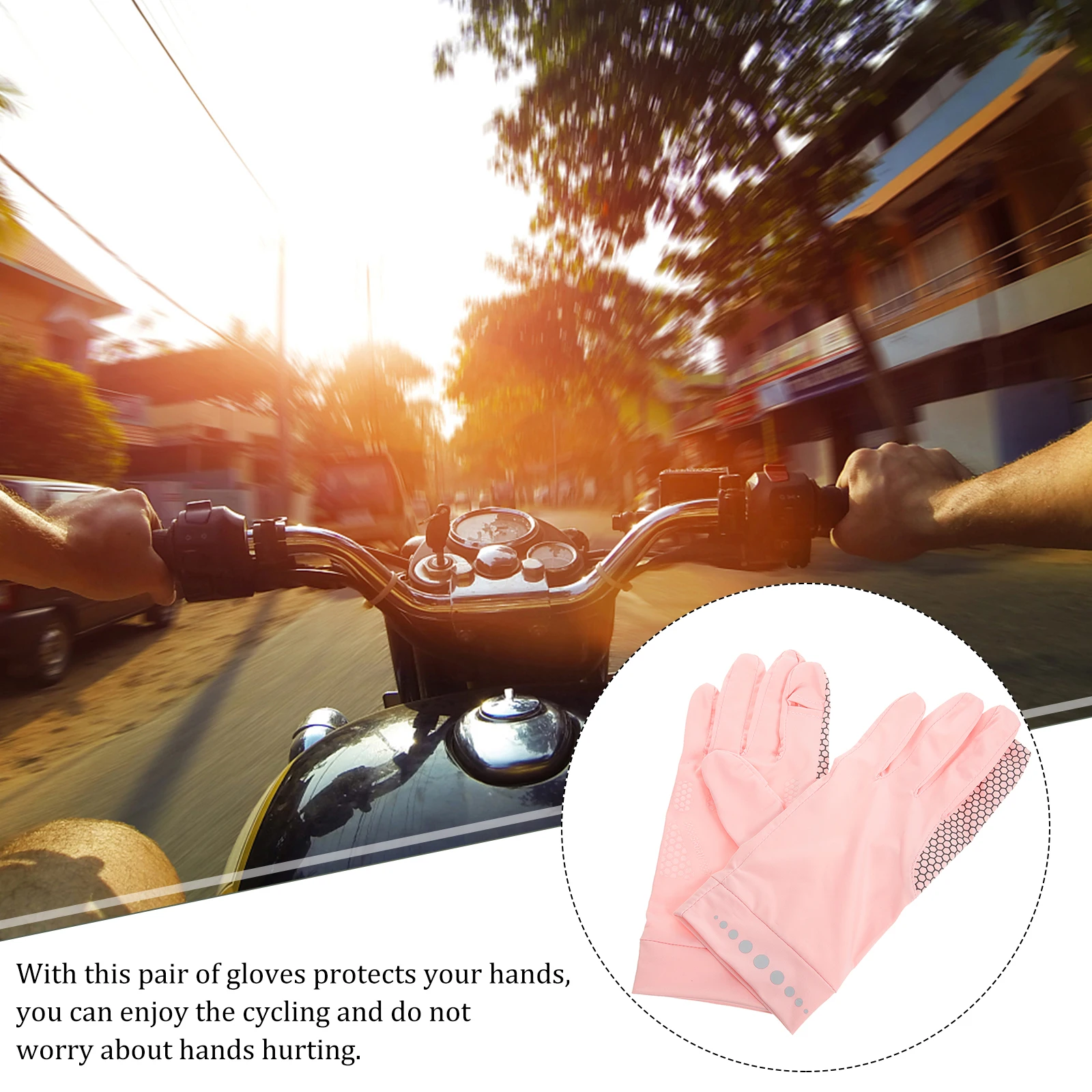 

1Pair Sun Protection Touch Screen Gloves Wear-Resistant Comfortable Gloves for Sports Outdoor Riding Fishing Portable Fitness