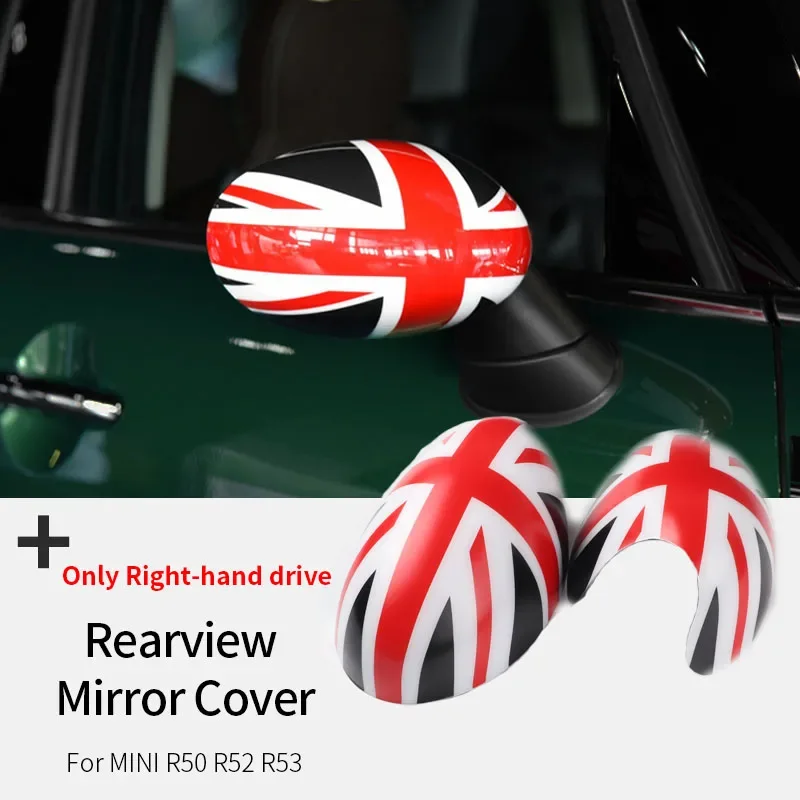 

Rearview Side Wing Mirror Sticker Cover Caps For Mini Cooper R50 R52 R53 Right-hand drive 2Pcs/Set Car Styling Accessories