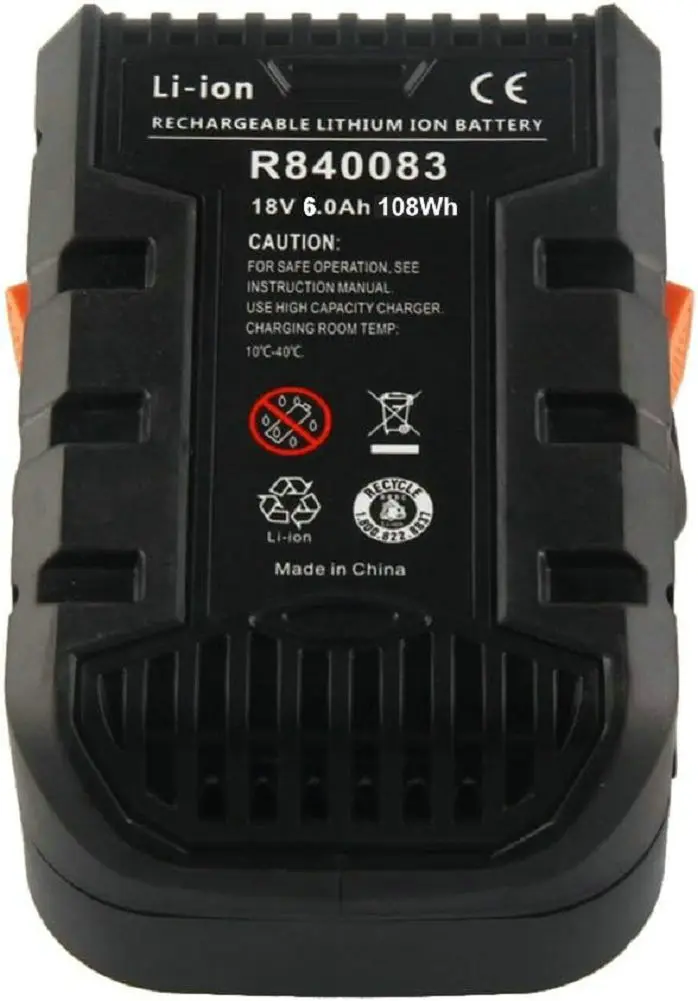 Li-Ion Battery 18V 6000mAh for RIDGID R840083 CS0921 R84008 AC840084 L1830R L1815R B1820R L1830R B1830R for AEG batteries