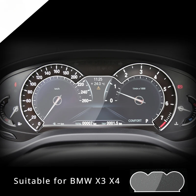 

For BMW X3 X4 2018 2019 Tempered Glass Dashboard Screen Protector LCD Touch Display Film interior Car Accessories