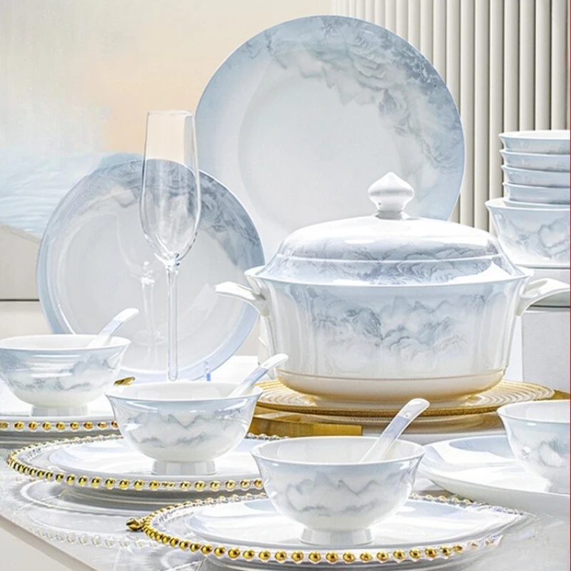 

ceramic full dishes tableware porcelain luxury earthware ceramic tableware set complete tableware dishes dinner plates set