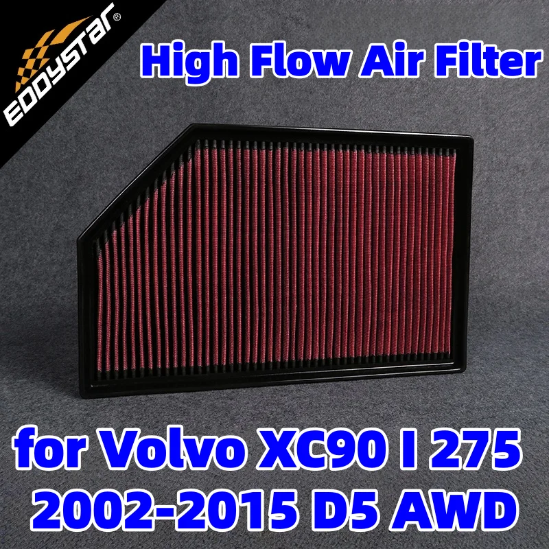 

Спортивный воздушный фильтр с высоким расходом для Volvo XC90 I 275 2002-2015 D5 AWD, моющиеся гоночные впускные фильтры