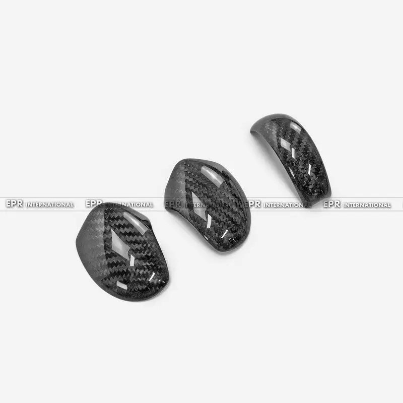 For Nissan Z34 370Z Automatic shift knob covers 3pcs Dry carbon fiber