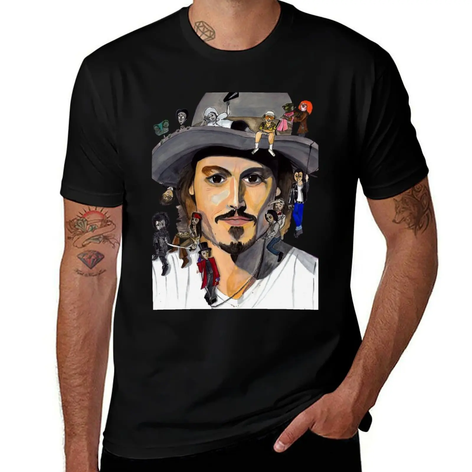 Johnny Depp no back T-Shirt Anti-Wrinkle Short Sleeve T-Shirt