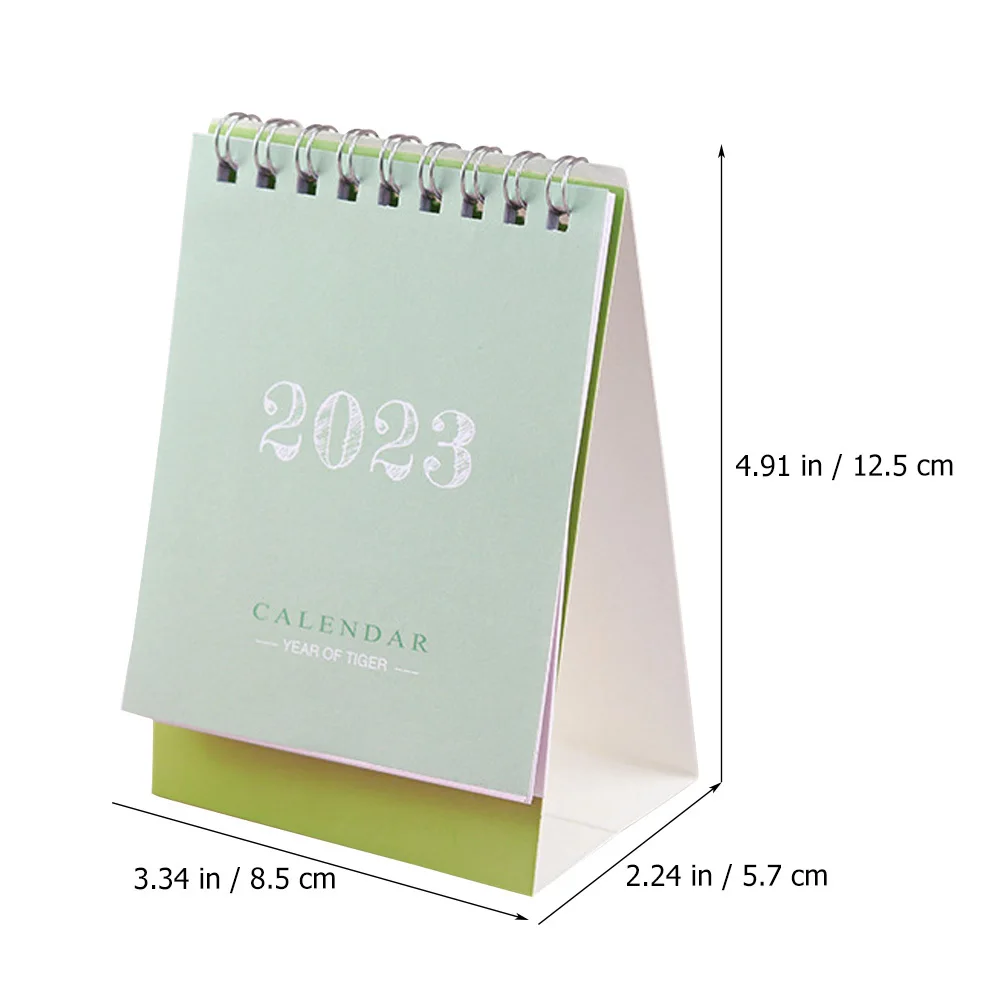 1pc Mini Desktop Calendar 2023 Paper Standing Calendar For Office Home School Small Student Planner Practical Schedule