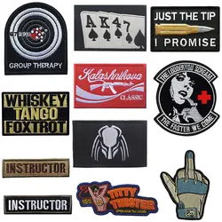 AK47 Weapons Airsoft Patches Iron On Patch For Clothing Thermoadhesive Patches On Clothes Tactical Military Embroidered Patches