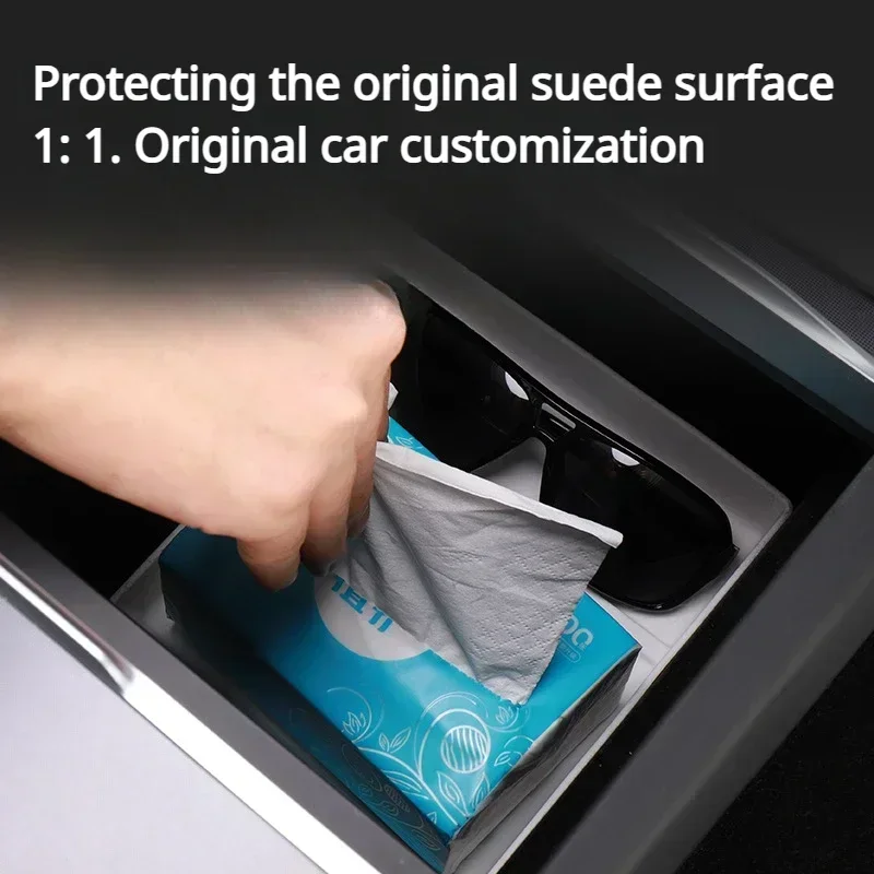 For New Tesla Model 3+ Highland 2024 Car Armrest Box Mat Silicone Storage Box Central Control Organize Box Pad Car Accessories