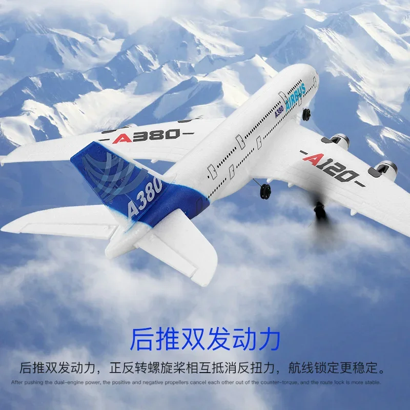 Remote Controlled Aircraft Xka120 Airbus Rc A380 Aviation Model 2.4g 3-Channels Glider Fixed Wing Aircraft Kid Outdoor Toy Gifts