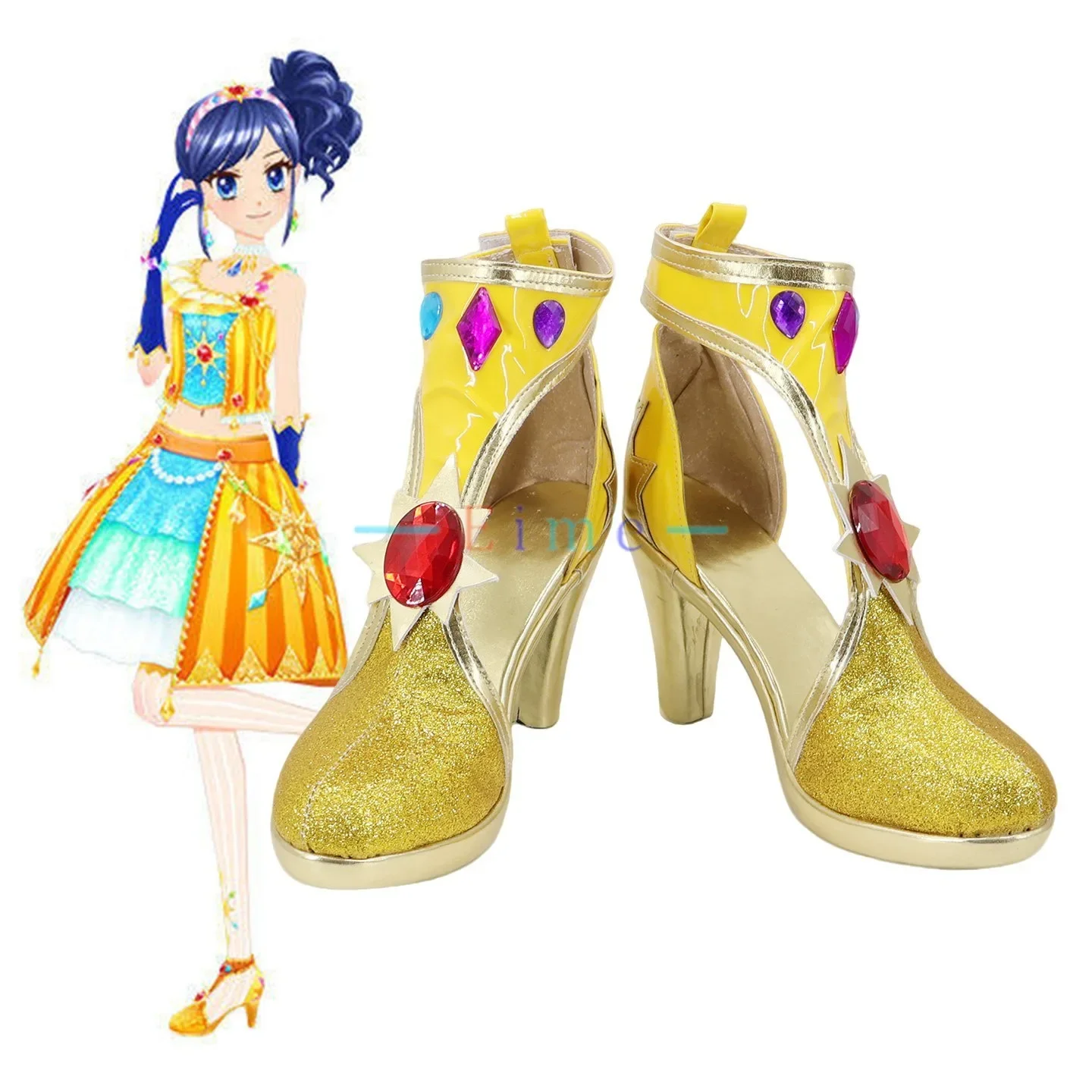 Kiriya Aoi Cosplay Shoes PU Leather Shoes Aoi Shiny Boots Halloween Carnival Boots Cosplay Props Custom Made