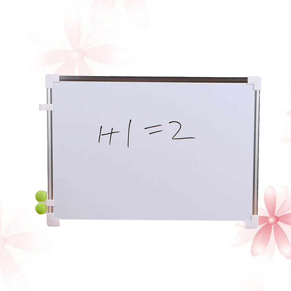 1Pc Double-Sided Magnetic Whiteboard with Magnetic Stickers Pen Handwriting Drawing Messsage Board with An Erasable Printbrush