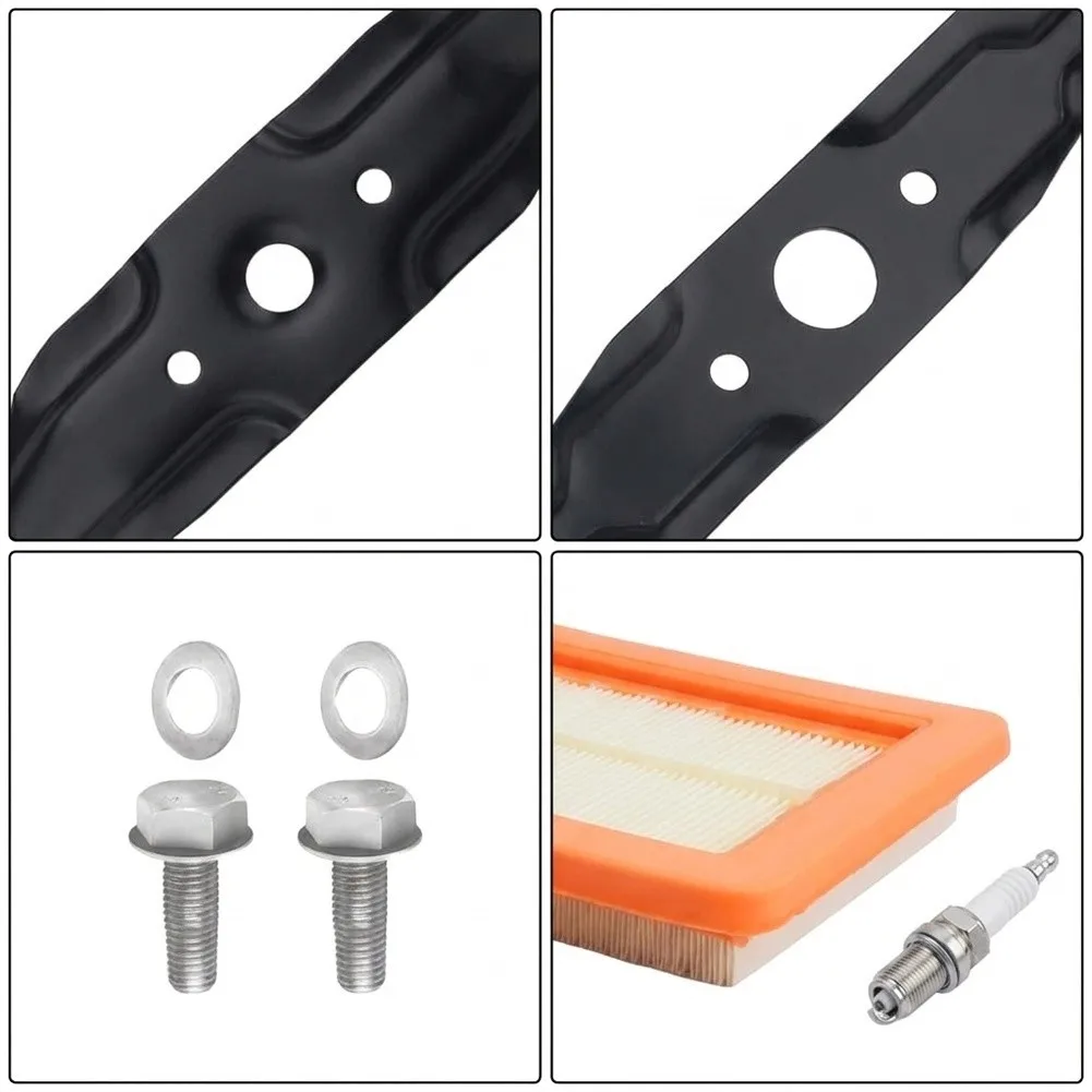 2pc Mulching For Blades Kit for Honda HRX217 HRR216 21 Inch Lawn Mowers Robust Metal Construction Black Finish