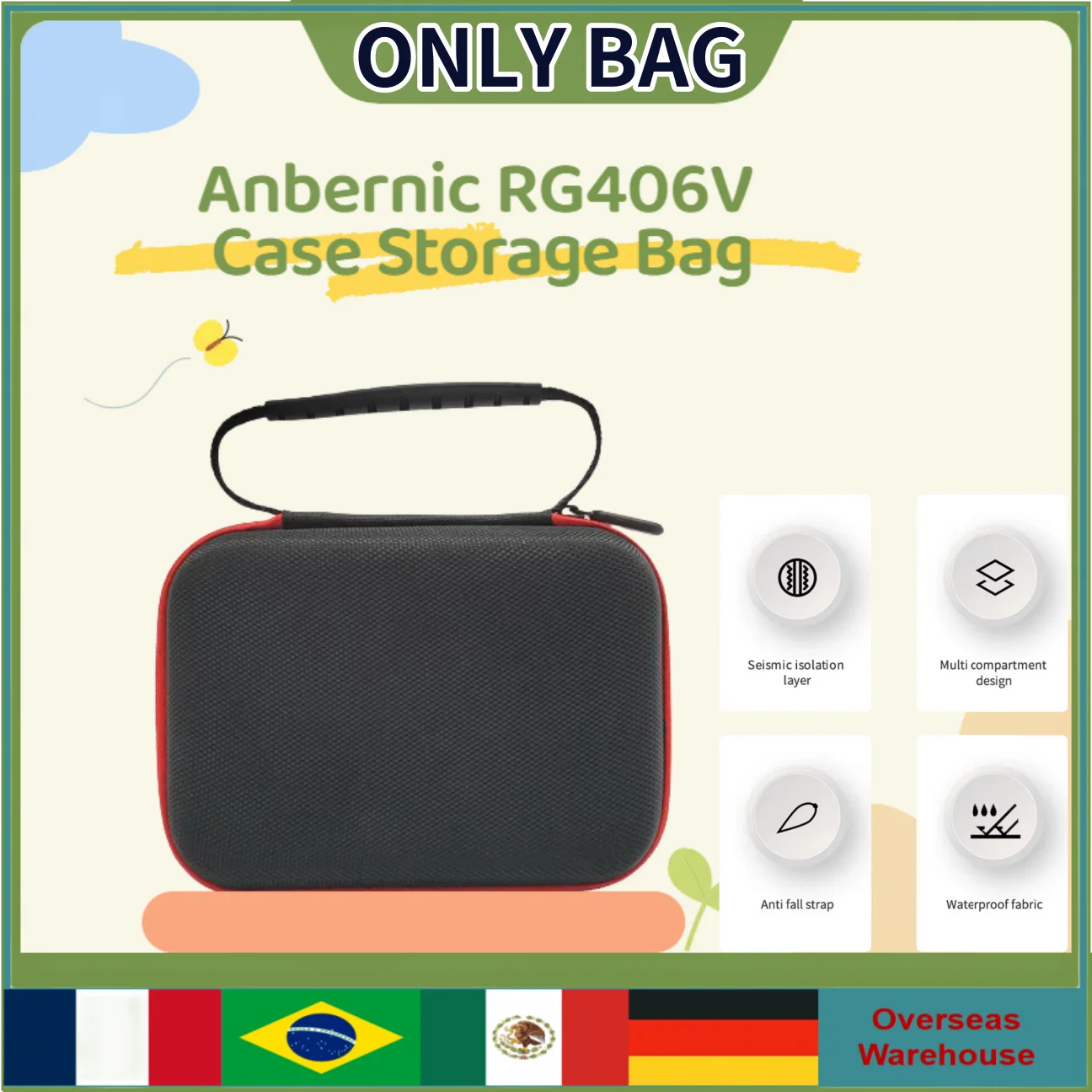 

Anbernic RG406V Game Console Case Storage Bag Shockproof Handheld RG406V Retro Game Bag Cases Gift Accessories Storage Box Bags