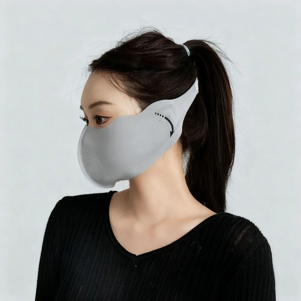 Mascarilla facial cálida para mujer, orejera gruesa a prueba de viento dos en uno, transpirable, 3D, protección para los oídos, otoño e invierno