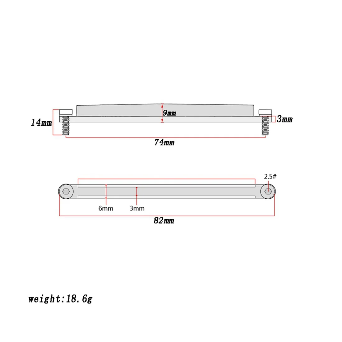 Adjustable Guitar Bridge Saddle Tools Metal Rail  Adjustable Parts For Acoustic Folk Guitar Accessories wholesale dropshipping