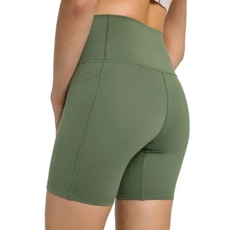 Lemon-Shorts de yoga sans couture pour femmes, leggings de sport respirants, taille haute, shorts de course, de cyclisme, d'entraînement, de gym, d'été