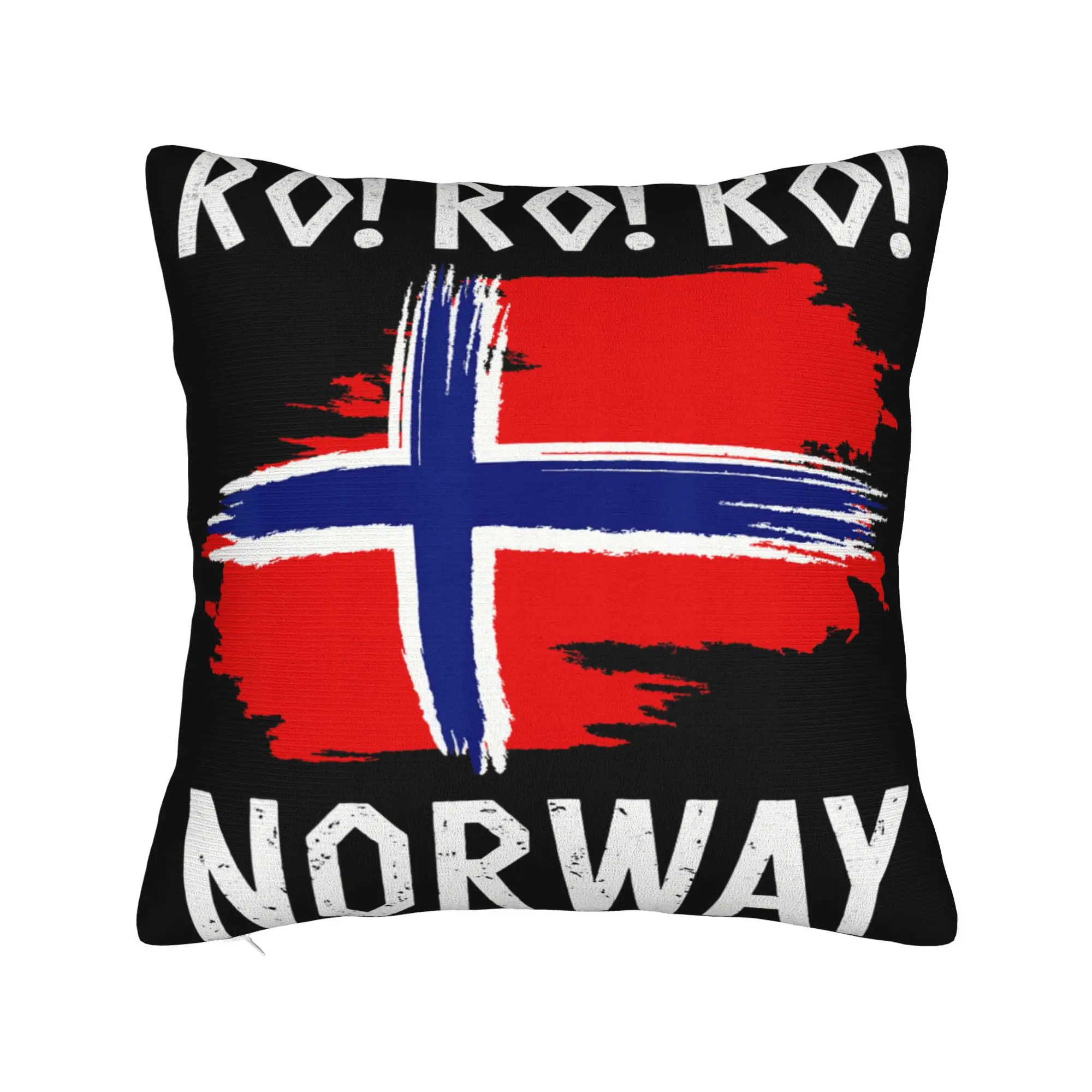 Pillow Cover Funny Norwegian Vikinges Row Norway Flag  Retro Trendy Pillow Case For Sofa Home Decoration Pillowcases
