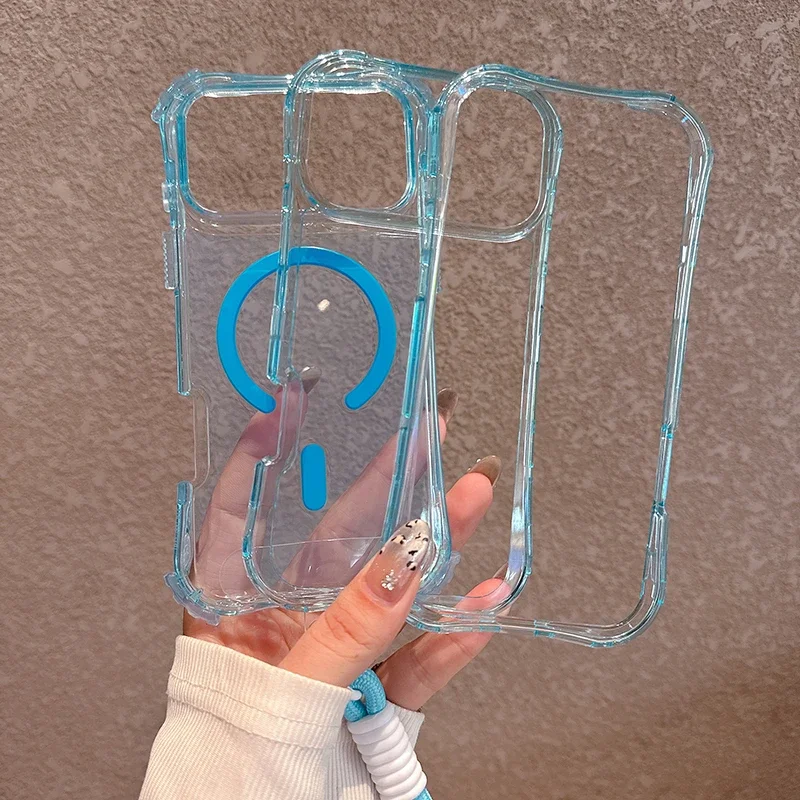 เคสกันกระแทก 3IN1 Armor INS สีใส วัสดุ PC+TPU สำหรับ iPhone 17 Pro Max Air 16 E 15 14 13 12 11 Plus ป้องกันการตกกระแทก