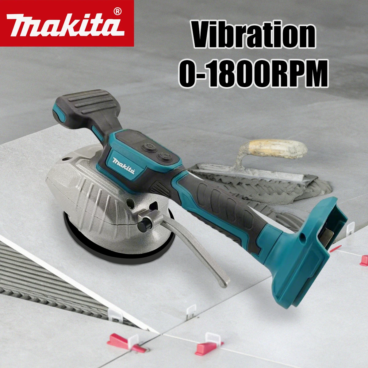 

Вибрационный плиткоукладчик Makita BPJ-355 18В с 8-ступенчатой регулировкой скорости, высокопроизводительный инструмент для укладки плитки на стены и полы, для домашнего ремонта