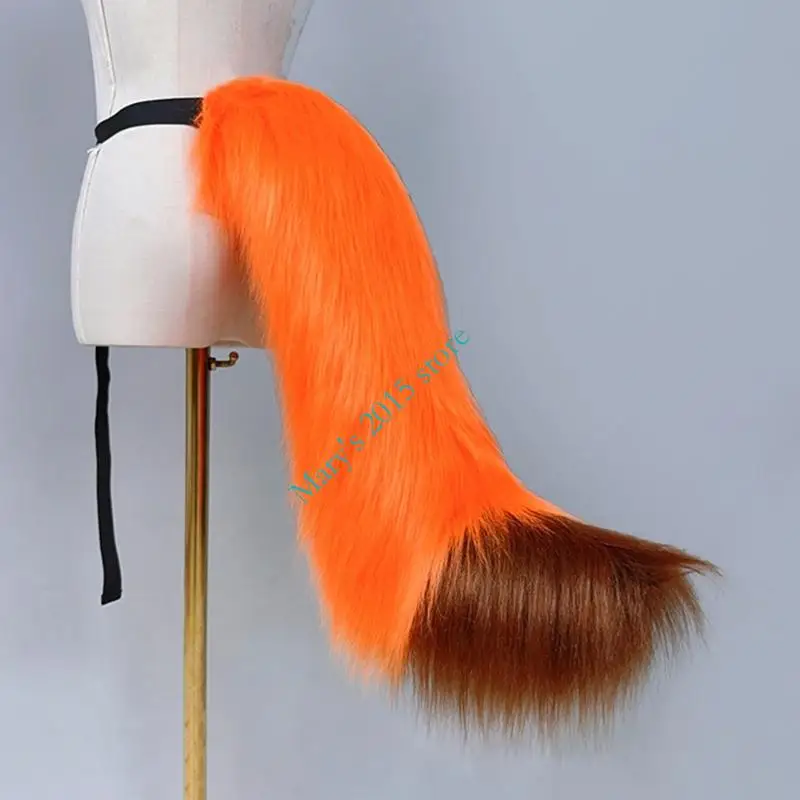 Electric Wolf Foxes Cats Tail Remote Control Wagging Tail Halloween Christmas Fancy Dress Party Costume Props for Adult Kids