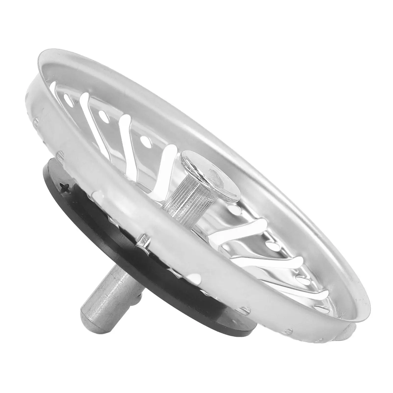 سلة مصفاة حوض المطبخ من الفولاذ المقاوم للصدأ، سدادة سميكة للاستخدام المنزلي، ملحقات الصرف #6