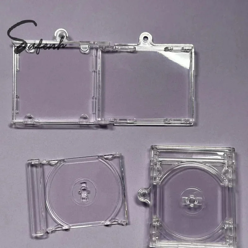 1 قطعة ألبوم تذكارية محيطية فارغة صغيرة CD قلادة DIY بها بنفسك سلاسل المفاتيح على ظهره معلقة الديكور #4