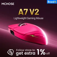 Ratón para juegos MCHOSE A7 V2, velocidad de orollamiento de 8K, Sensor PAW3950 ultraligero, 20000FPS, baja latencia, 2,4G, inalámbrico para juegos, deportes electrónicos