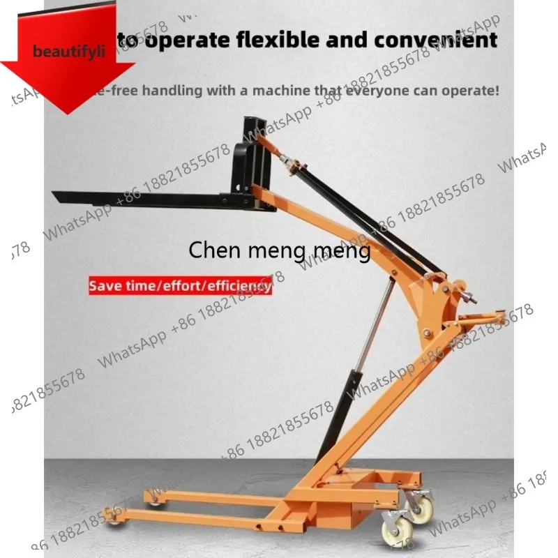 A55 Portable Articulated Forklift with A Load Capacity of 500 Kg  Electric Mini Scissor Lift Hydraulic Stacker in Warehouse Work
