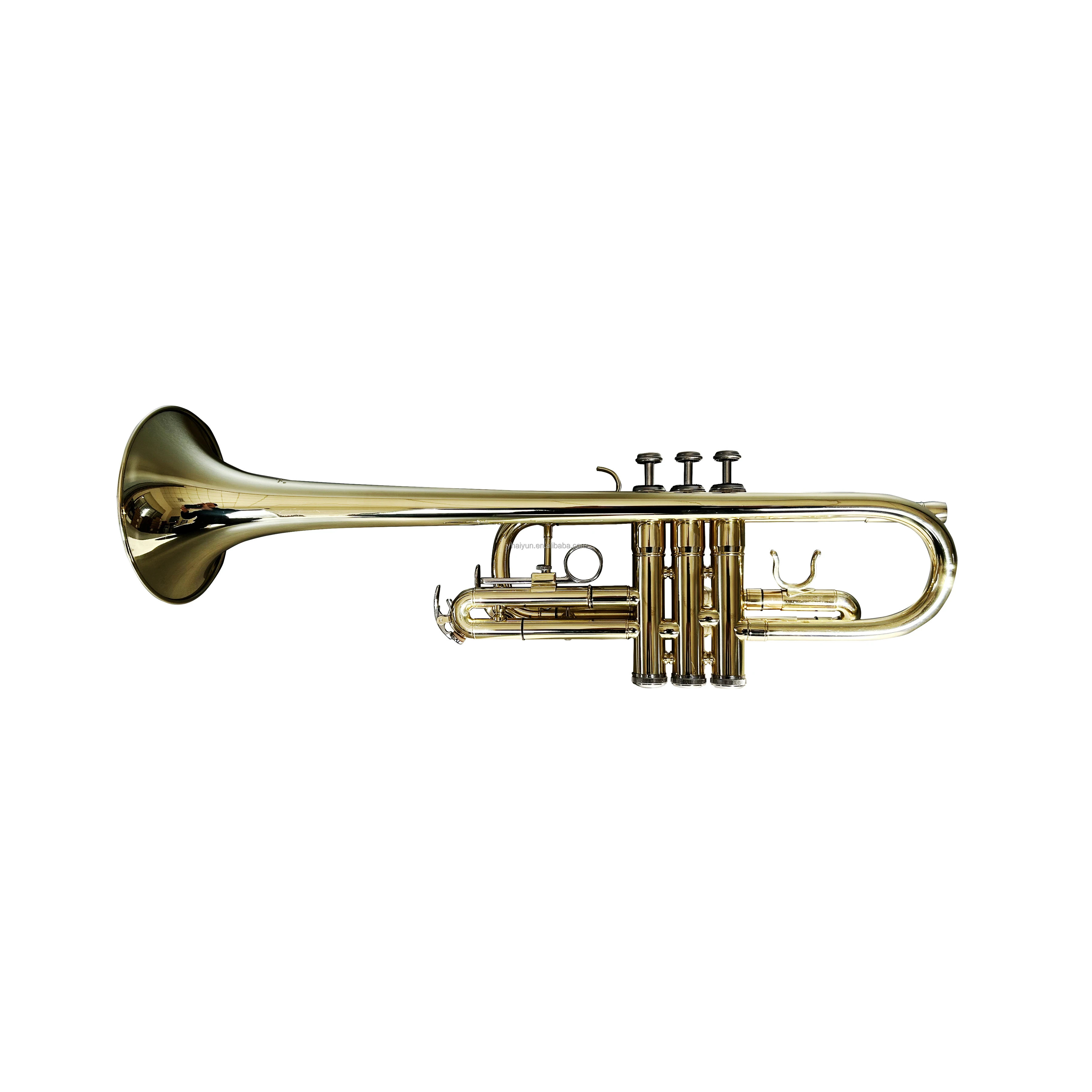 SEASOUND OEM High Quality Gold C Key Trumpet Instrument BB Tone With Brass Body And Lacquer Surface JYTRC401