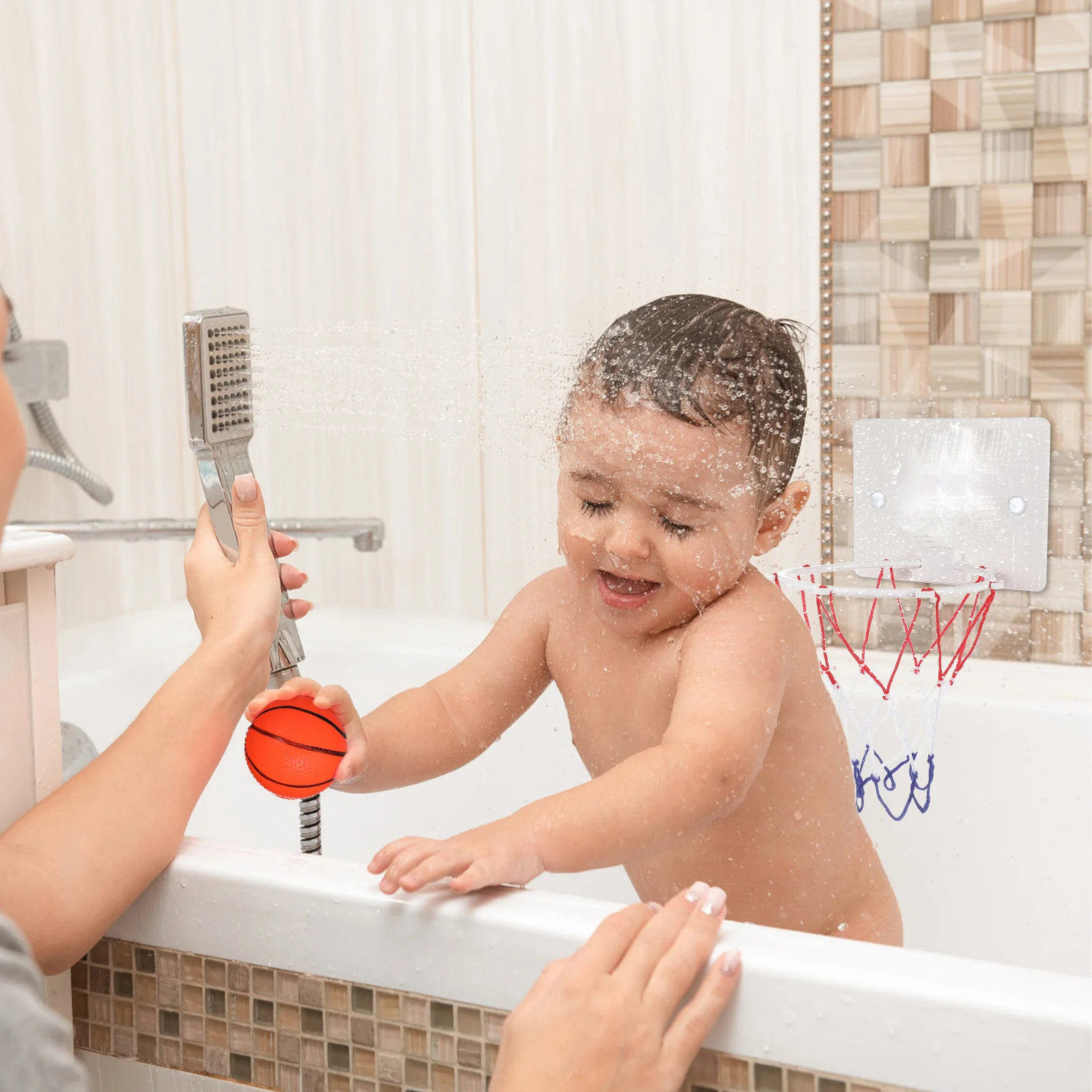 

1pc Mini Hoop Set For Kids Indoor Wall-Mounted Suction Cup Sports Game Home Playground Activity Gift Idea Wall-Mounted