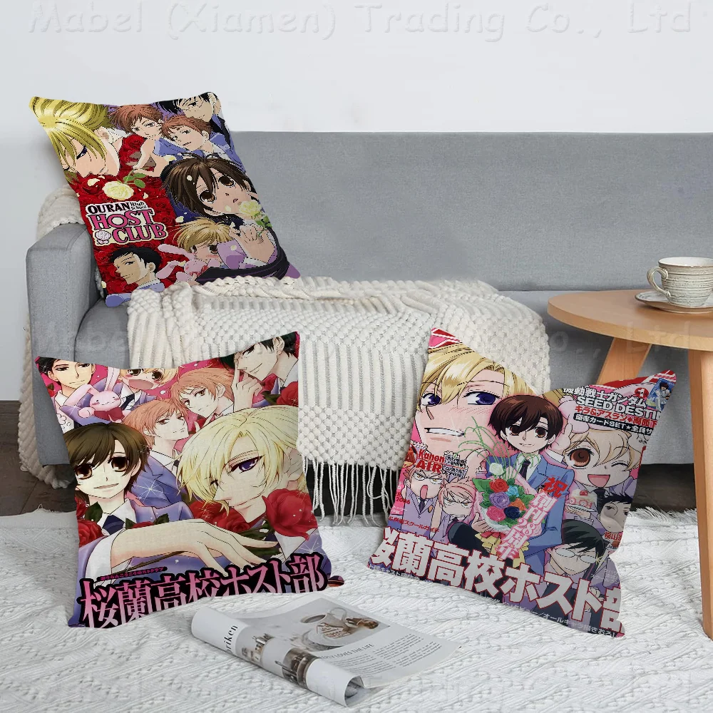 

Anime Ouran High School Host Club Personalized Picture Text Home Decorative Pillows Household Gifts 45x45cm