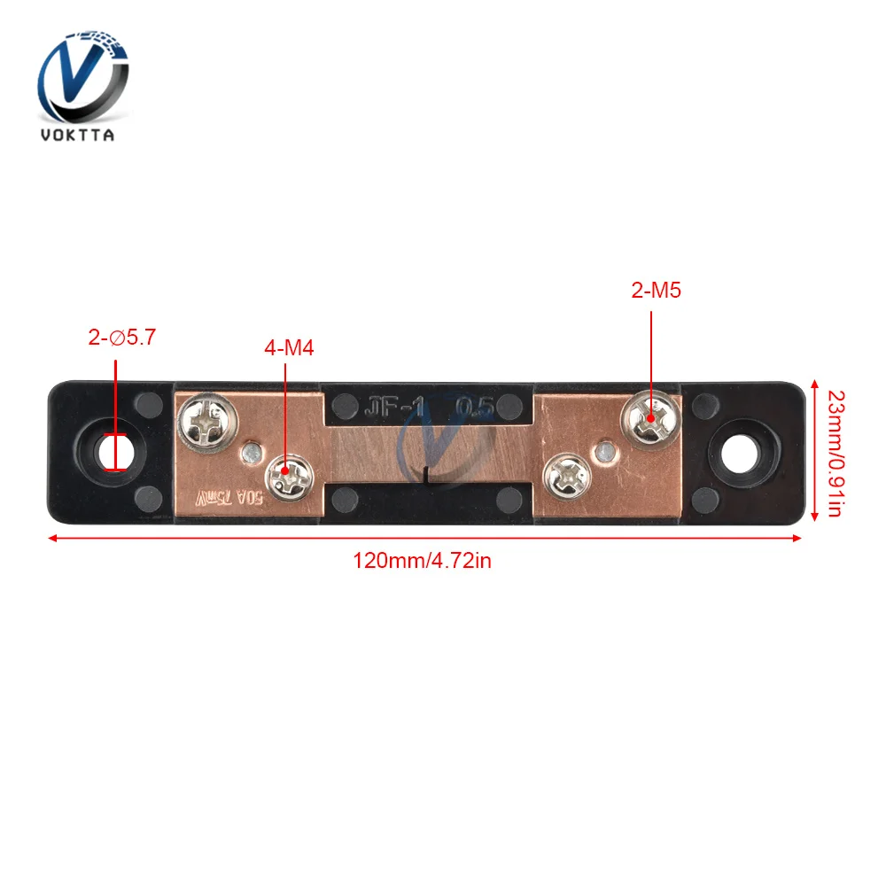 External Shunt 10A 20A 30A 50A 75mV Ammeter Shunt Resistor Shunt for DC Digital Voltmeter Ammeter Wattmeter Voltage Shunt