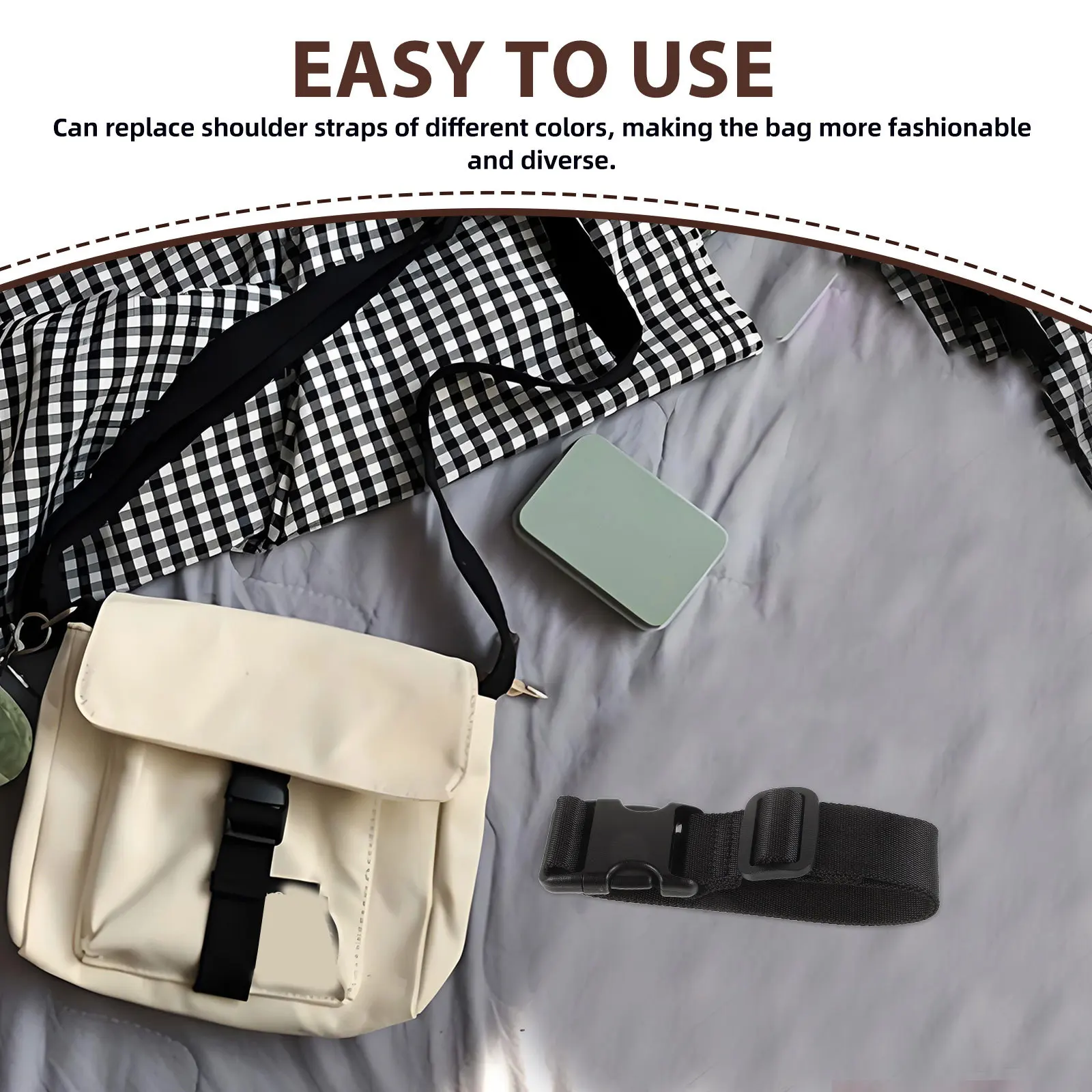 

Adjustable Shoulder Strap for Bags Belt Extension Polyester Clip Chain Bag Extender Crossbody Handbag Straps Replacement