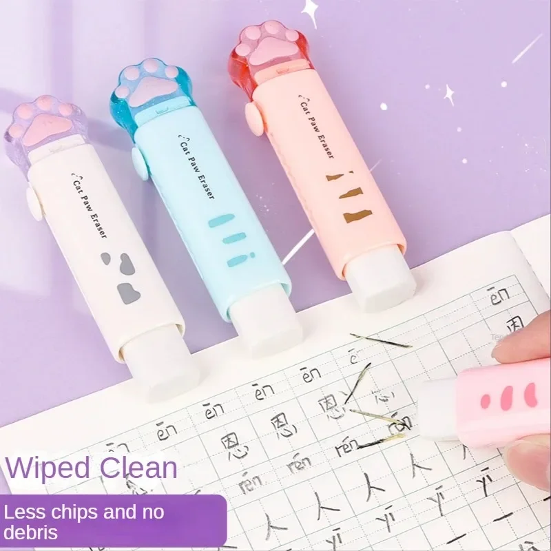 ممحاة كاواي قابلة للسحب للأطفال ، قطة لطيفة ، أدوات مكتبية كورية ، محايات رسم مطاطية ، مستلزمات مدرسية ، مكتب ، جديد ، 1-5