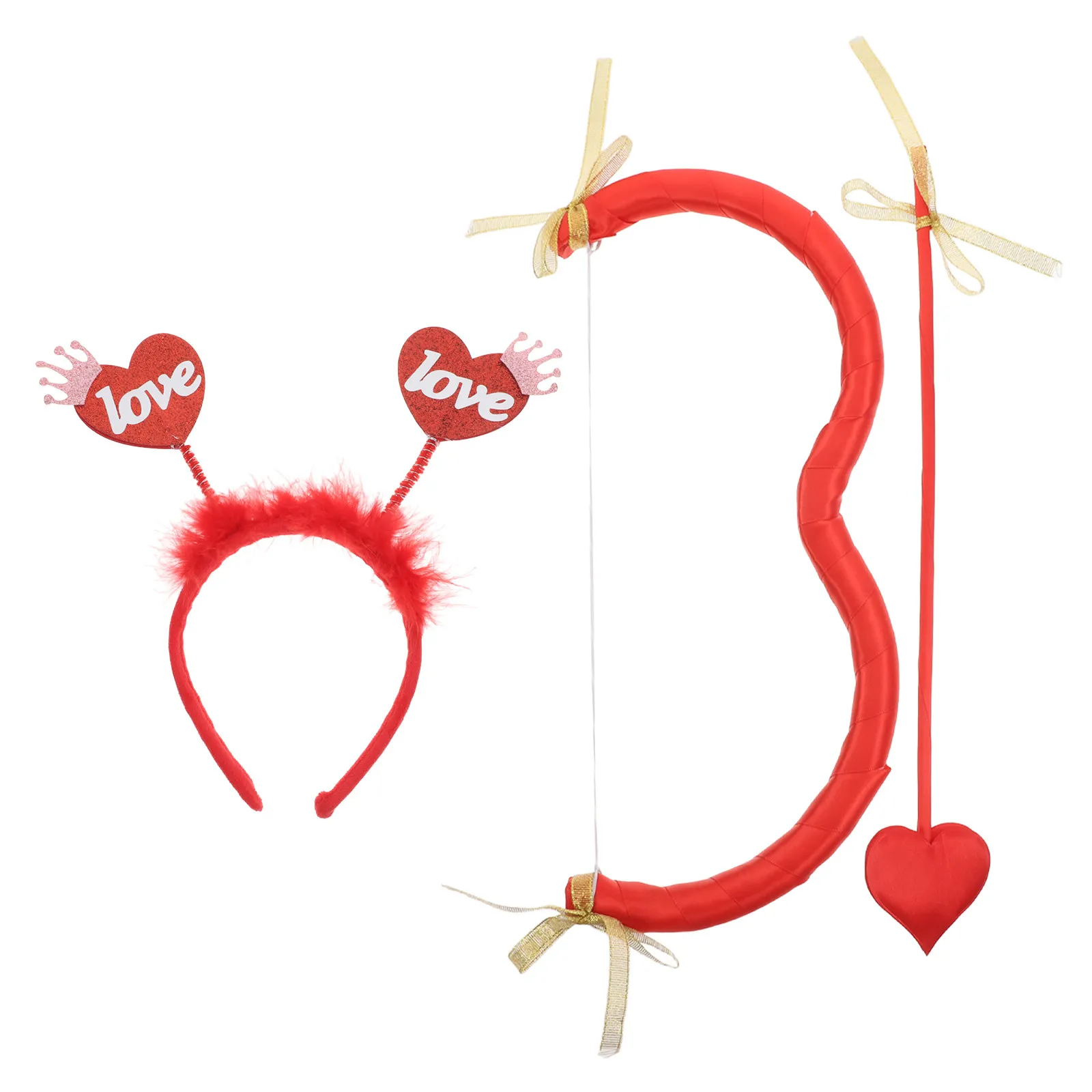

1Set Cupid Bow Arrow Headband Set Charming Valentine Costume Party Cosplay Accessories Decoration Cupid Bow Arrow Set
