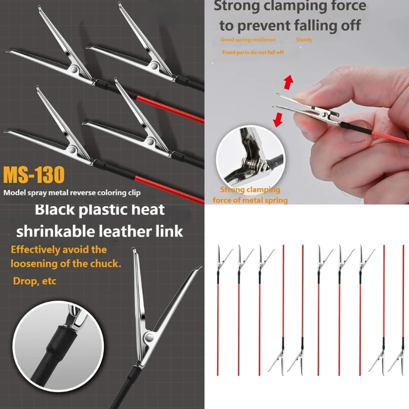Antislip Reverse Clamp For Model Builders Reverse Painting Clip Metal Construction 360 Sprayer Crafting