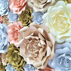 DIY Floral Wall Backdrop Custom Paper Flower Design for Wedding Birthday Festival Creative Interior Decoration Personalized Gift