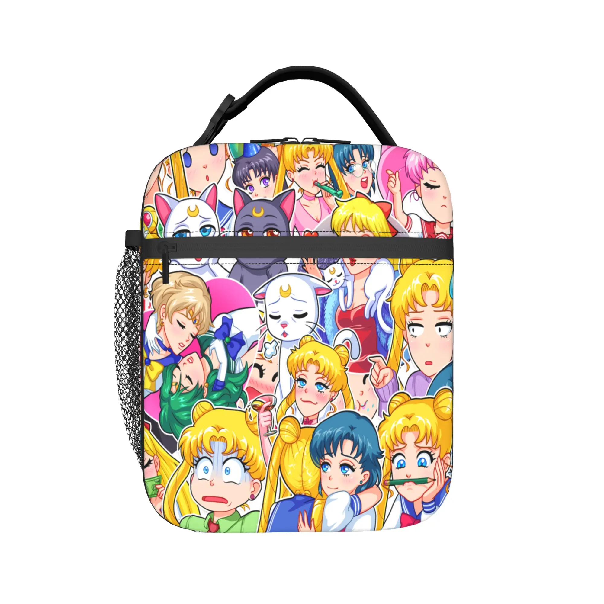 

Cute Cartoon Girls Sailors Moon Merch Insulated Lunch Bags For School Storage Food Boxes Portable Cooler Thermal Lunch Box